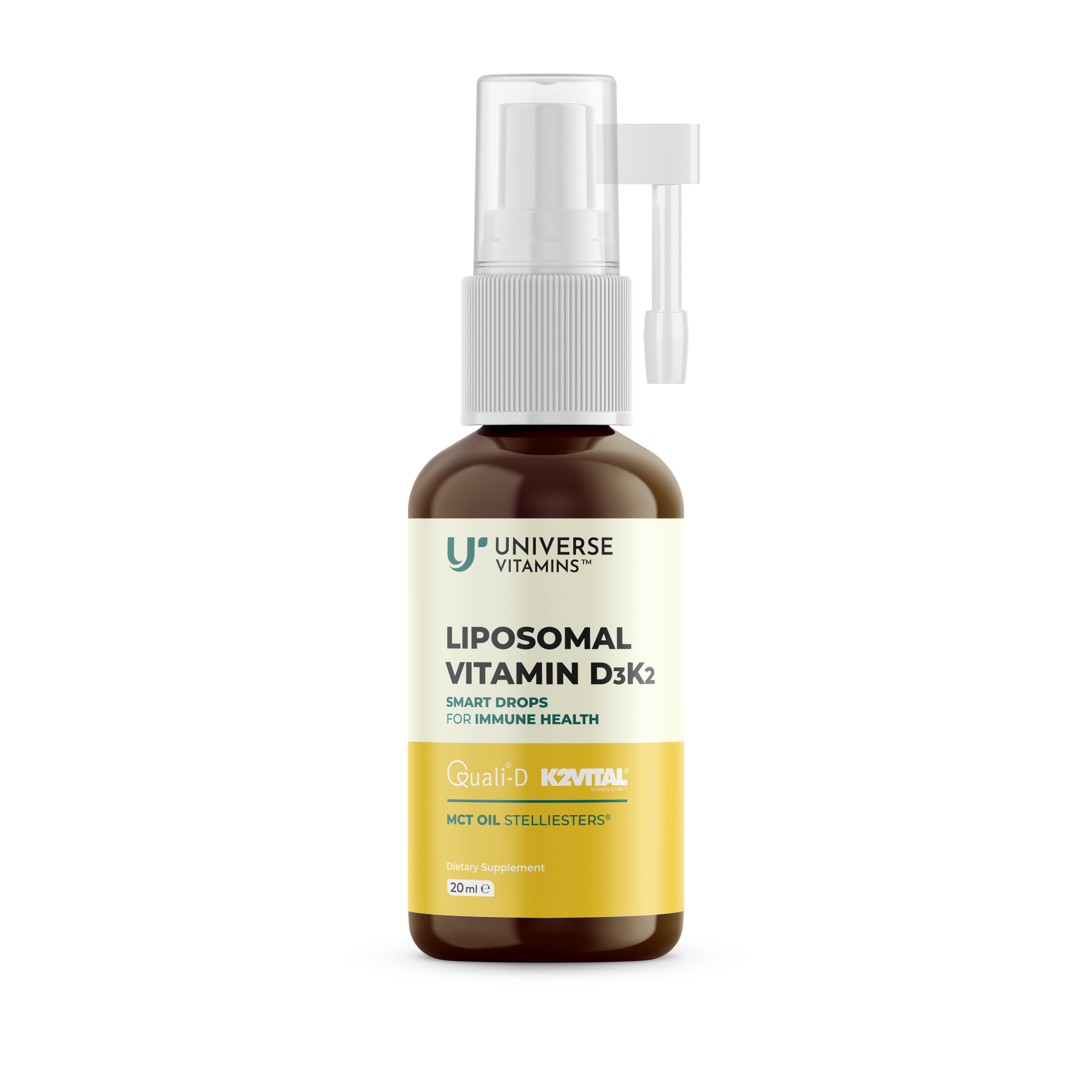 Universe Vitamins Liposomal Vitamin D3+K2 Smart Drops — 30 ml spray bottle